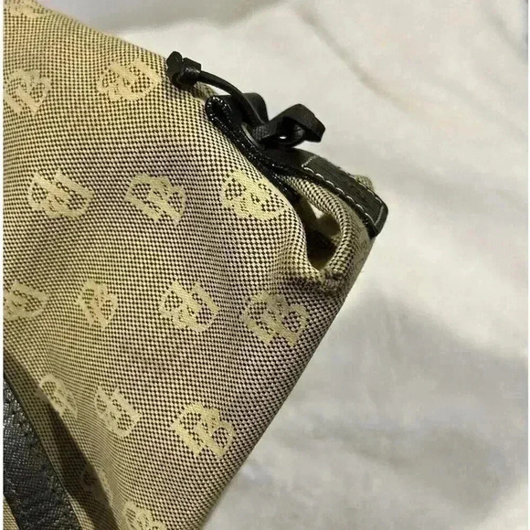 Dooney and Bourke Signature Canvas Leather Purse Vintage DB Brown Shoulder Bag - Picture 6 of 12